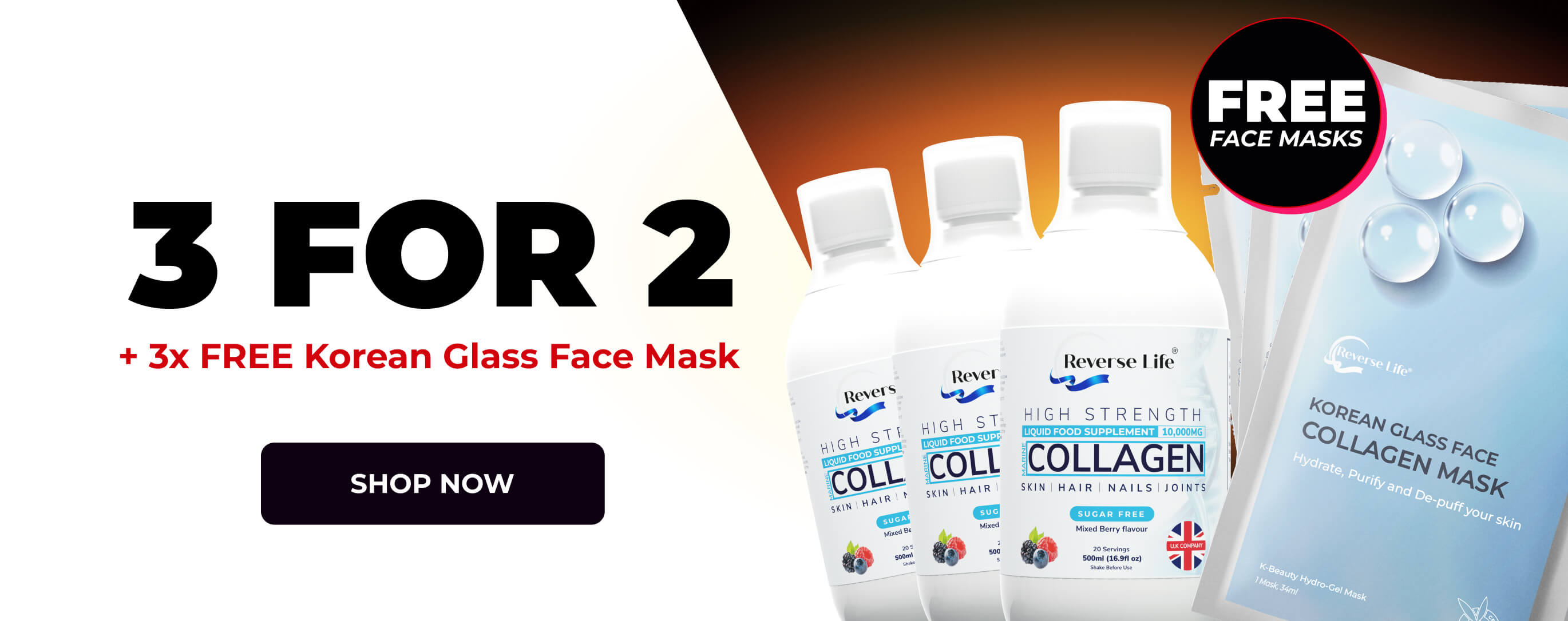 50% off Marine Collagen with 3x Korean Mask