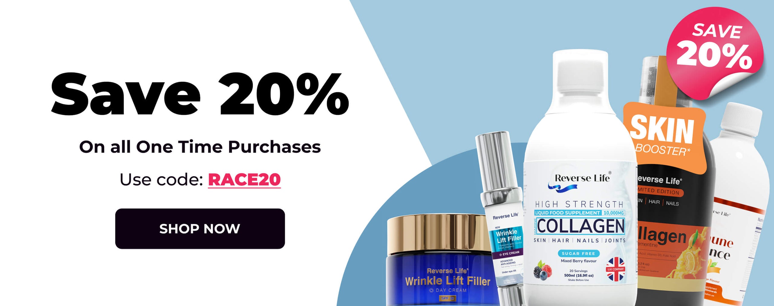 20% off all one time purchases