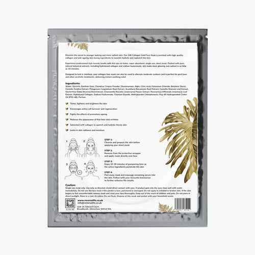 3x 24K Collagen Gold Face Masks