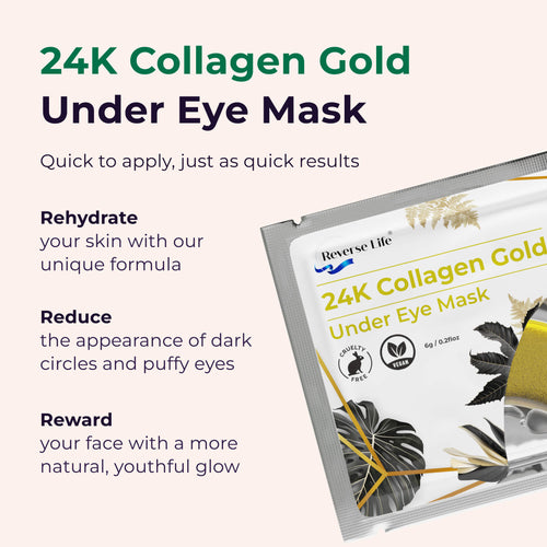 3x 24K Collagen Gold Under Eye Masks